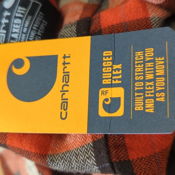 Carhartt Men's Rugged Flex Relaxed Fit Midweight Long-Sleeve Flannel Shirt - Picture 15 of 16